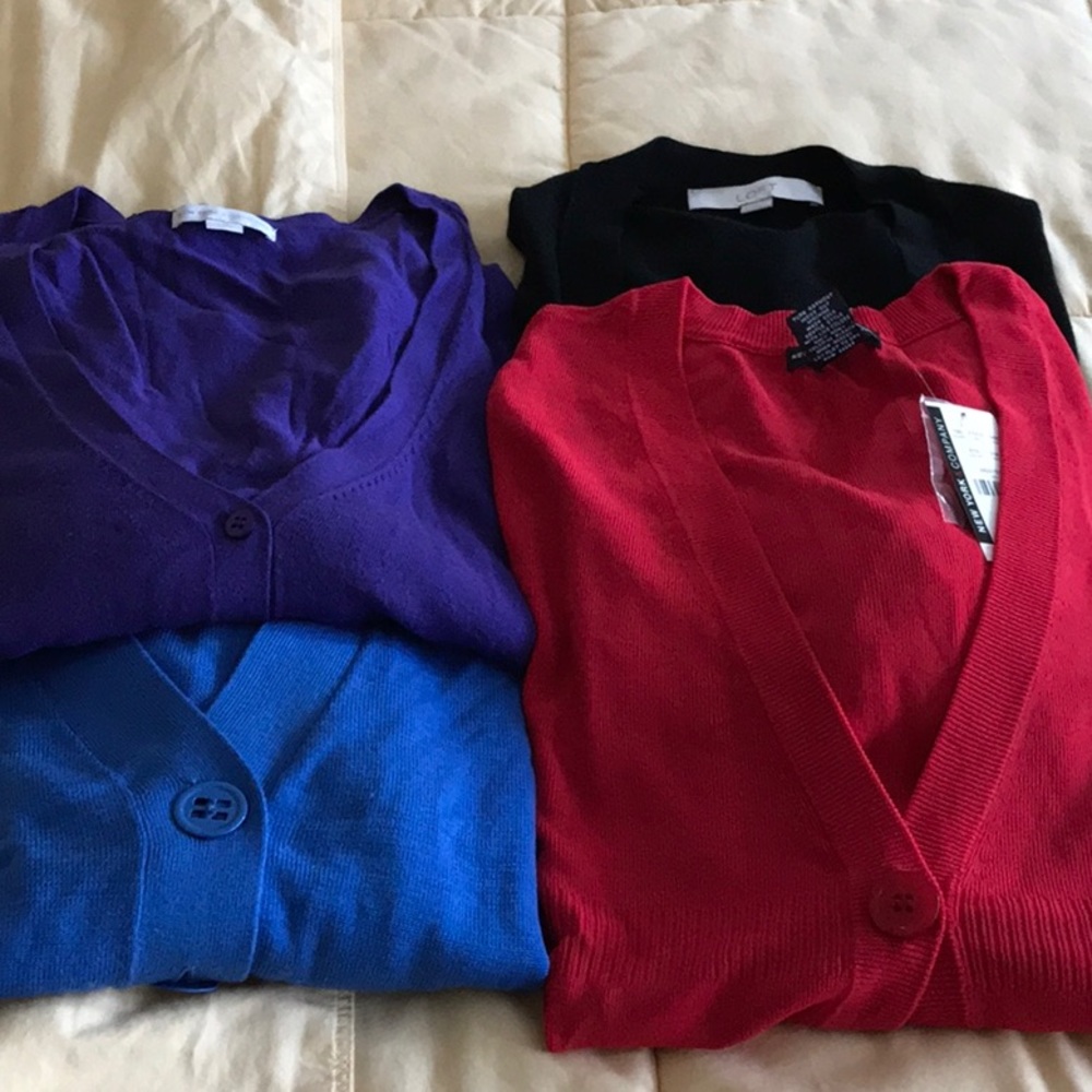 Four button front sweaters. - Picture 3 of 7